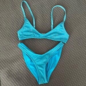 Triangl Swimwear Turquoise Blue Bikini Set Classic Design